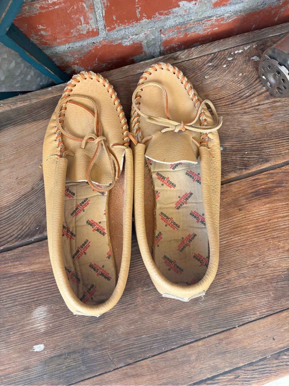 Minnetonka Moccasins Double Deerskin Soft Sole 706 Men’s Size 13